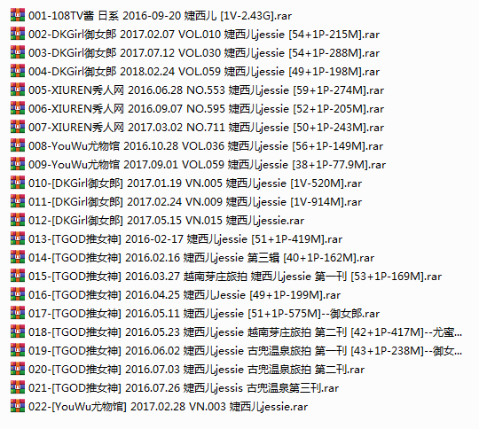 嫩模 婕西儿jessie 高清视频5套+写真17套图,大小8.95G