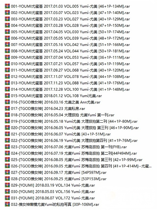 嫩模 Yumi-尤美 写真32套图,大小5.40G